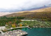 Aerial view of Ohrid Lake