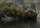 Peace island in Komani Lake